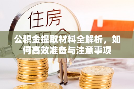 黔南公积金提取材料全解析，如何高效准备与注意事项